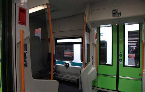 interno del treno diesel