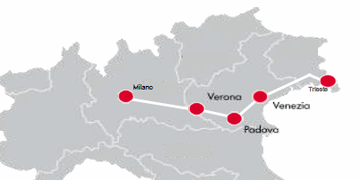 mappa Milano Trieste