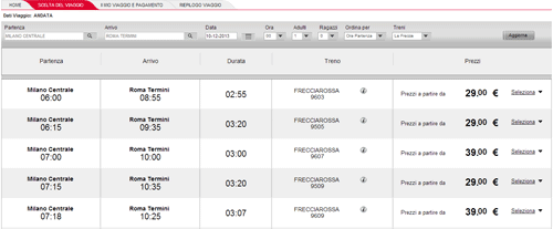 Trenitalia orari e acquisto biglietti