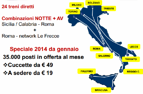 mappa treni notte