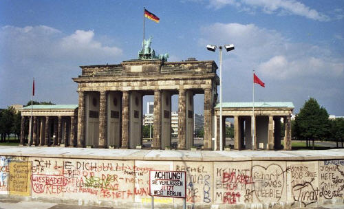 Porta di Brandeburgo e muro di Berlino