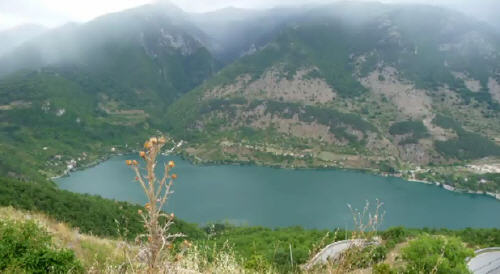 Lago di Scanno dall'alto