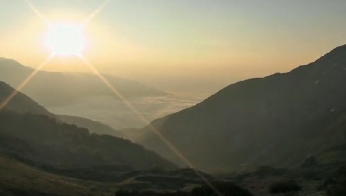 Panorama al tramonto Parco Nazionale d'Abruzzo