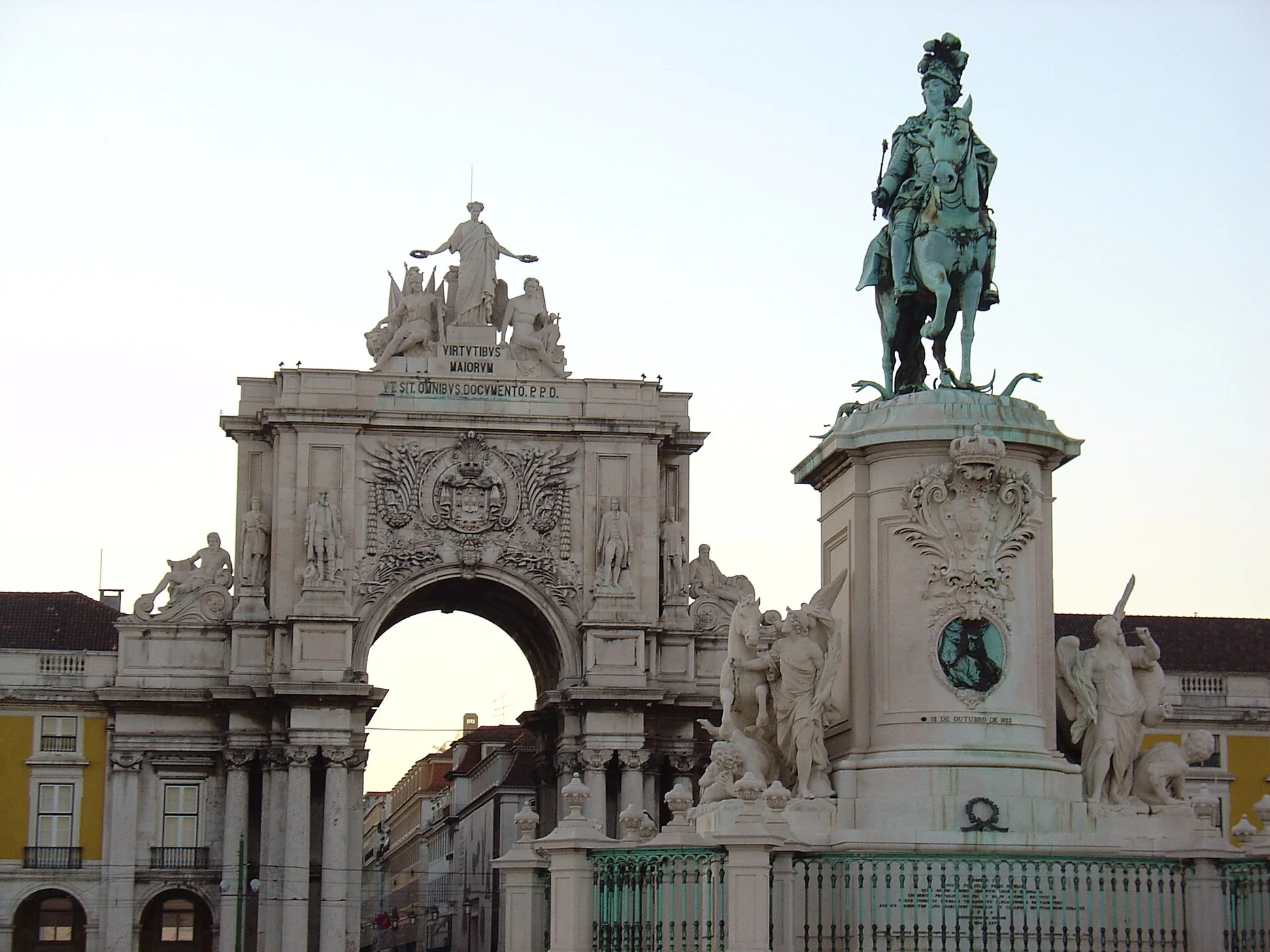 Praça do Comércio opening onto the Tagus in Lisbon