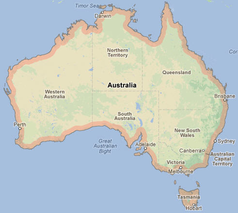 Mappa Australia