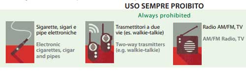 dispositivi proibiti alitalia