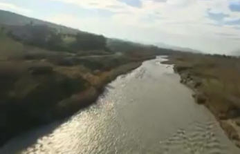 Fiume Vomano dall'alto - Abruzzo