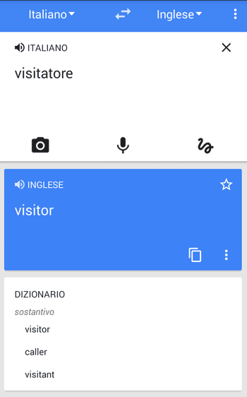 Traduttore su smartphone, dizionario inglese italiano, google translate  offline senza connessione, wordreference