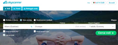 Home page skyscanner.com