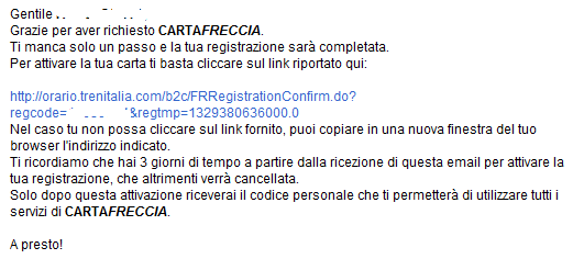 email di trenitalia