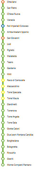 mappa metro Roma linea C