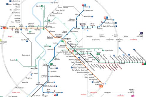 mappa metro Roma