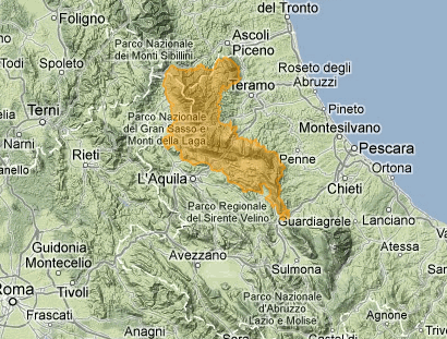 Mappa Parco Nazionale Gran Sasso e Monti della Laga