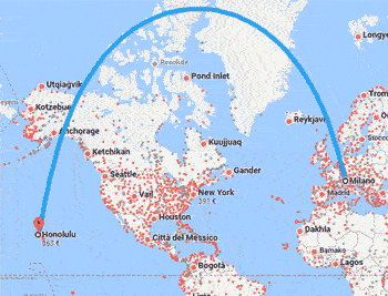 volo Italia - Hawaii