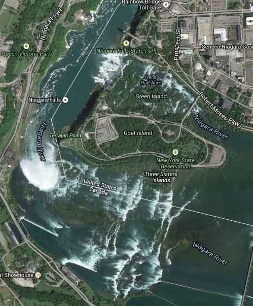 foto satellite cascate niagara