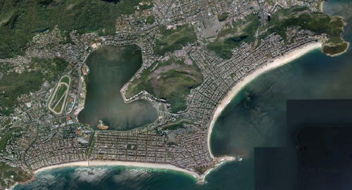 Foto dal satellite di Copacabana