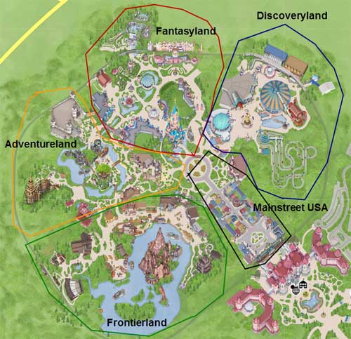 mappa parco Disneyland