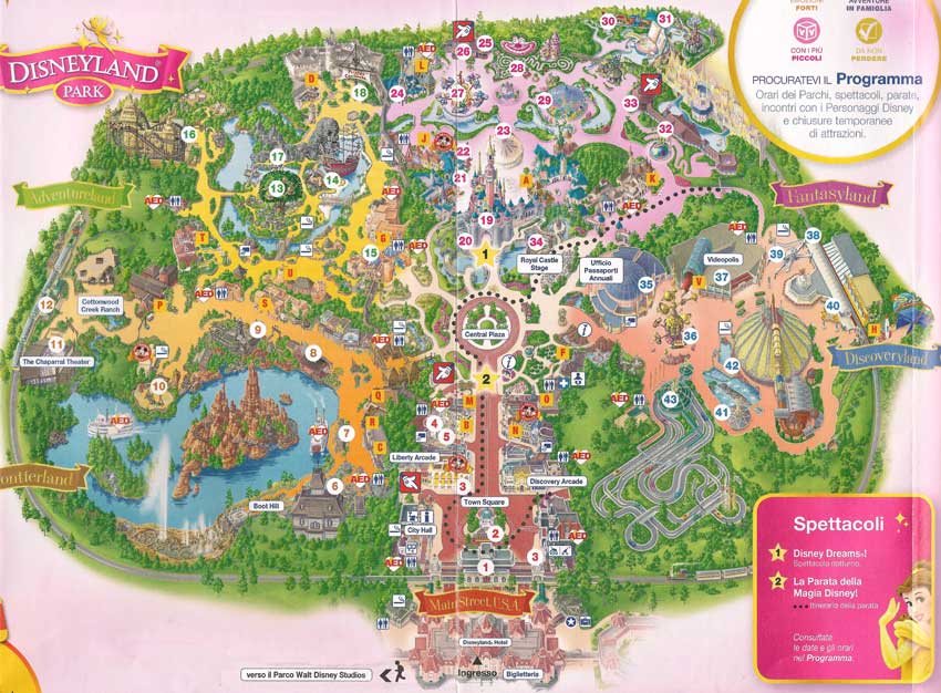 mappa disneyland eurodisney