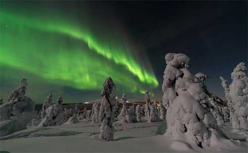 foto aurora boreale, Finlandia